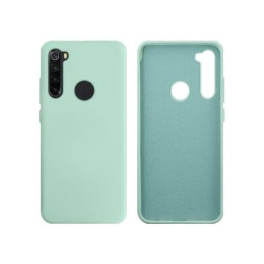 Imagem de Capa para Redmi Note 8 em Silicone Aveludado Premium - GCM, Azul Tiffa