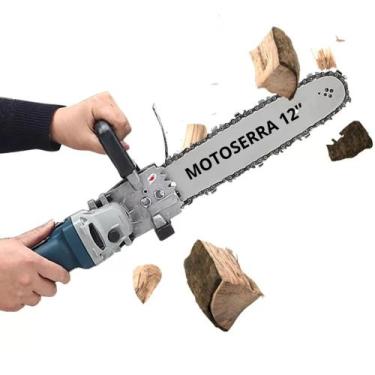 Imagem de KIT Motosserra Adaptador Para Esmerilhadeira Lixadeira Eletrosserra N/