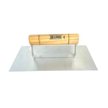 Imagem de Desempenadeira Aço Inox Lisa 12x24cm - COMPEL