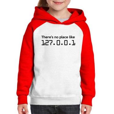 Imagem de Moletom Infantil There's no place like 127.0.0.1 - Foca na Moda, Branc