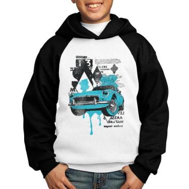 Imagem de Moletom Infantil Vintage Classic Car Painting - Foca na Moda, Branco, 