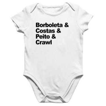 Imagem de Body Bebê Algodão Borboleta & Costas & Peito & Crawl - Foca na Moda, B