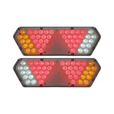 Imagem de Par Lanterna Traseira Guerra Motion White Cristal LED 12/24v Lantersul