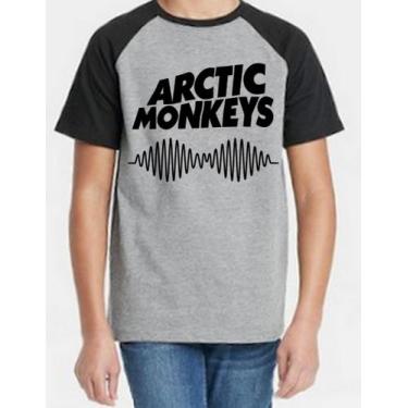 Imagem de Camiseta Infantil Arctic Monkeys - Alternativo Basico, Cinza / 14