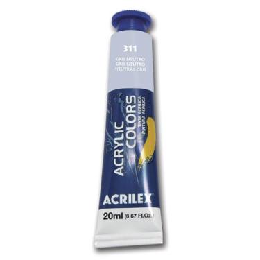 Imagem de Tinta Acrílica Acrylic Colors 20ml Bisnaga Acrilex, Gris neutro