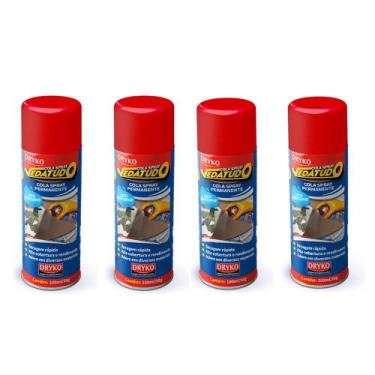 Imagem de Kit com 4 Sprays Cola Vedatudo Dryko 400ml