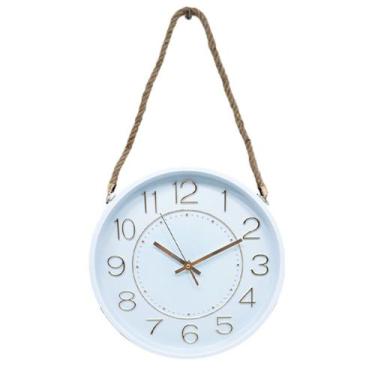 Imagem de Relógio Parede Moderno Redondo Serrano Rose Gold White 30cm - Genérico