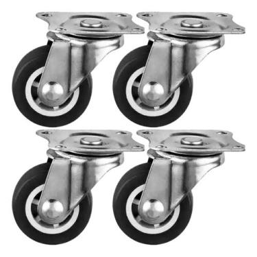 Imagem de Kit 4 Rodinhas Rodízio Rodas Reforçada Moveis Carrinho 100Kg - Gadan