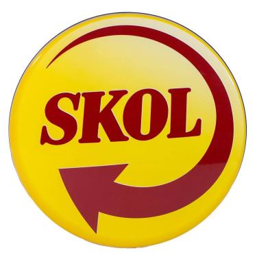 Imagem de Luminoso de Parede Cerveja Skol Retrô Vintage para Bar, Garagem, Churrasqueira, Espaço Gourmet