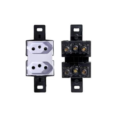 Imagem de Tomada Dupla 10A 250V Branca - Blux