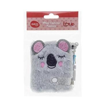 Imagem de Mini Caderno/Caderneta Chaveiro Coala Cinza  Molin