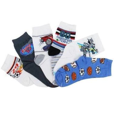 Imagem de Meias Infantil Kit 12 Pares De Meias Sortidas  0 A 2 Anos Menino - Aba