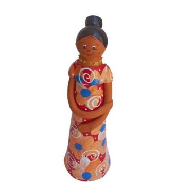 Imagem de Boneca de Barro Olivia "Um Toque de Arte e Tradição em Sua Decoração" 
