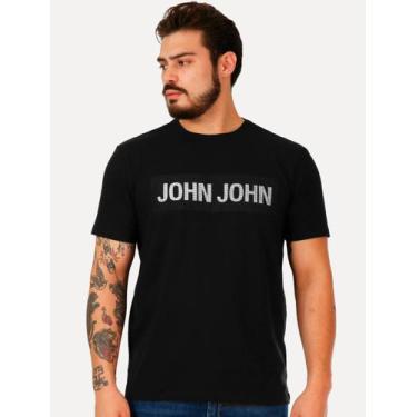 Imagem de Camiseta John John Masculina Regular Micropoints Preta, G