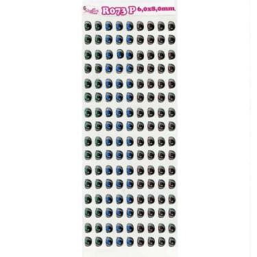 Imagem de Cartela De Olhos Resinados Styler Biscuit R073 P - 6,0 X 8,0mm