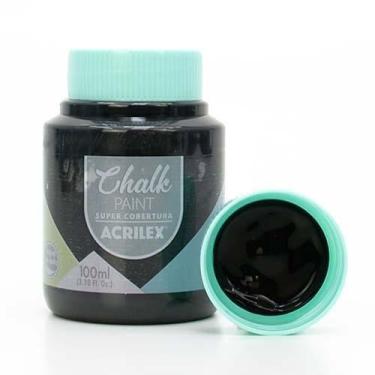 Imagem de Tinta Chalk Paint Acrilex 100ml, 520 - PRETO