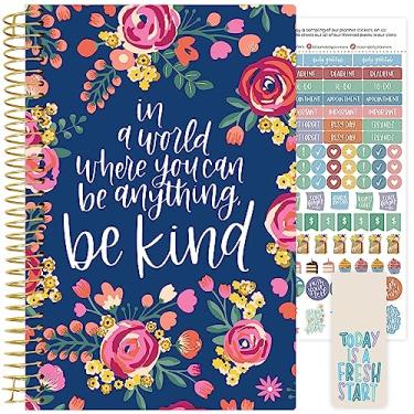 Imagem de bloom daily planners Agenda de calendário sem data – Organizador de paixão/objetivos – Agenda mensal/semanal com abas (janeiro a dezembro) – 14 cm x 21 cm – Be Kind