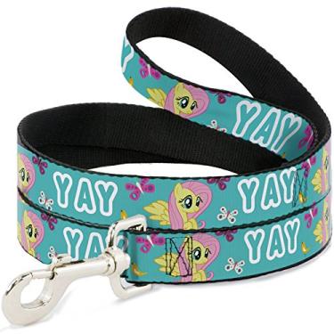 Imagem de Buckle-Down Coleira estreita de 1,27 cm (0,5") Yay com Flutter Shy Aqua Dog Leash, 1,27 m