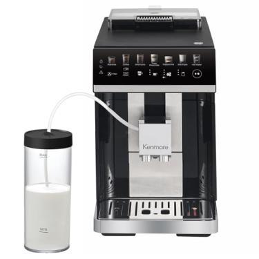 Imagem de Koolatron Máquina de café expresso Kenmore – Cafeteira multifuncional totalmente automática com adulteração automática, descalcificante, vaporizador de leite e espumante, moedor de feijão, cappuccino