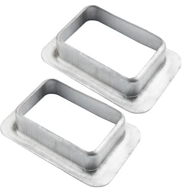 Imagem de YHXiXi 2 peças de calha de chuva de 5 cm x 7,6 cm de alumínio em forma de K para calha de prata conectores de tubulação de água da chuva