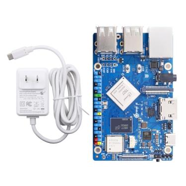Imagem de Orange Pi Allwinner T527 4A 2GB/4GB com computador de placa única coprocessador RISC-V com soquete eMMC, suporta WiFi 5/BT5.0, placa de desenvolvimento para Ubuntu/Debian/Android 13 (4 GB + fonte)