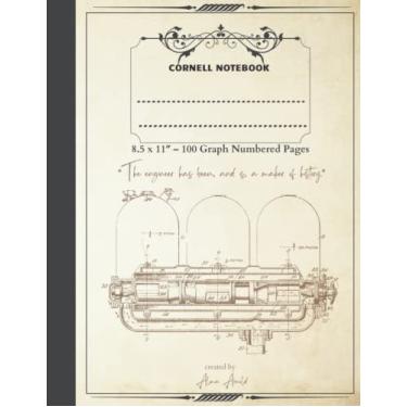 Imagem de Cornell Notes For Engineers: Old Style Note Taking Notebook for Students and Teachers |Graph Grid Paper - Table of Contents and Numbered Pages.