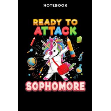 Imagem de Notebook Ī m Rēādÿ Tō Āttāck Sōphōmōrē Dābbing Ūnicōrn Bāck Tō Schōōl Nicē: 6x9 inch, over 100 pages/Lined Journal,Homeschool,Book,Financial,Event,A Blank