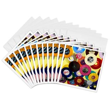 Imagem de 3dRose Cartões comemorativos, vinil 45S na Amoeba Music Store, 15 x 15 cm, Califórnia (gc_191271_2)