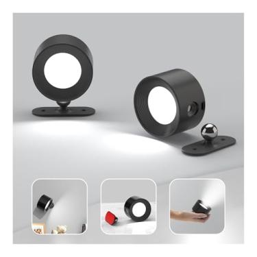 Imagem de Luminária de LED de parede Koopala com bateria recarregável, 2 unidades, com 3 níveis de brilho e 3 de temperatura de cores, removível, arandela magnética com rotação 360°, sem fio, leitura e