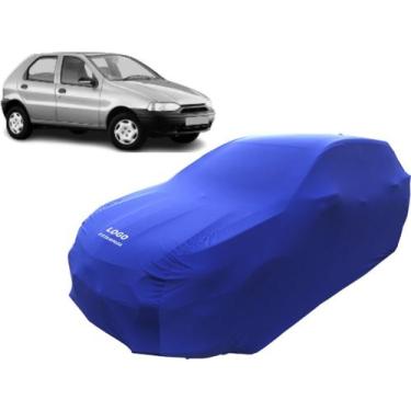 Imagem de Capa Automotiva Com Logo Fiat Palio 4 Portas De Tecido - Mz, Azul