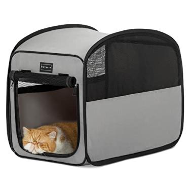 Imagem de Petsfit Canil Portátil Da Gaiola Do Gato Para Cães Pequenos Dos Gatos, Portador Macio Impermeável Do Canil Do Gato Da Caixa Do Filhote De Cachorro Para Viajar