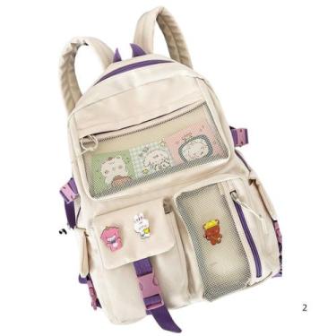 Imagem de Mochila Para Notebook Material Oxford Feminina Tela Com Botons Sortida