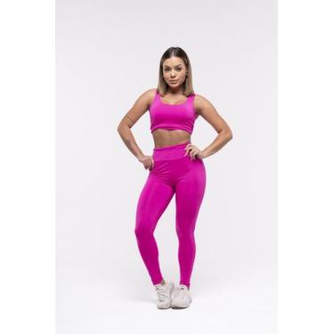 Imagem de Conjunto Pink Flamingo Feminino Academia - Força do Sol, M, Pink