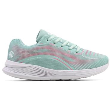 Imagem de Tênis Esportivo Unissex Masculino Feminino Leve Esportivo Corrida Caminhada Confortável (Verde Água, BR, Adulto, Numérico, 34)