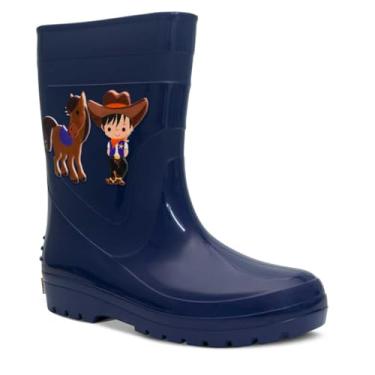 Imagem de Bota Infantil Masculina Nº 25 ao 32 Botinha Galocha Menino Country Cowboy 09.49 (Marinho, BR, Criança de 4 a 8 anos, Numérico, 28)
