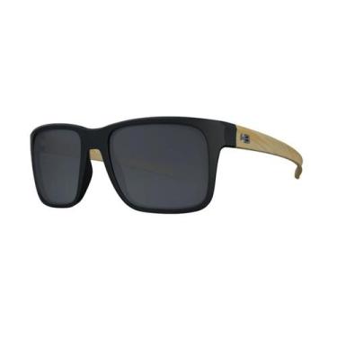 Imagem de Óculos de sol hb h-bomb 2.0 matte black wood gray polarized