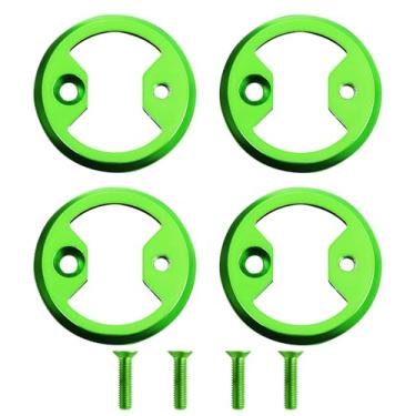 Imagem de 4 peças placa de pedal de titânio ti gravata borboleta fit Cycling Pro Mtb bicicleta pedal placa chuteiras para Wahoo SpeedPlay Comp Zero Aero Nano PCS (verde)