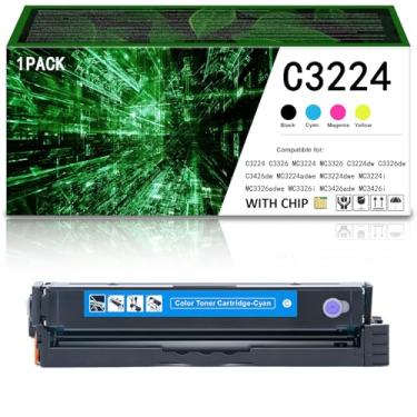 Imagem de Pacote com 4 cartuchos de toner remanufaturados C3224 C3210K0 C3210C0 C3210M0 C3210Y0 com substituição de chip para impressora Lexmark C3224 C3326 C3426 MC3224 MC3326 MC3426, C-11 500 peças idades