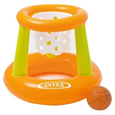 Imagem de Cesta Inflável De Basquete Flutuante Piscina Infantil com Bola Inetx 58504 67x55cm