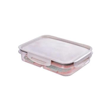 Imagem de Pote Tampa Modular Mantimentos Plástico Moderno Hermético com Travas e