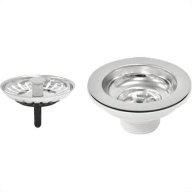 Imagem de Valvula Americana Metal Tramontina 4.1/2'' Economica Com Arruela Pvc