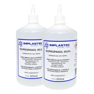 Imagem de Kit 2 Álcool Isopropilico 500ml - 99,8% Isopropanol Limpeza Eletrônica