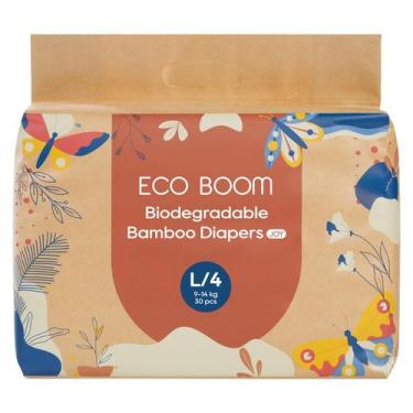 Imagem de Fraldas ECO BOOM Tamanho 4 Embalagem sustentável de viscose de bambu