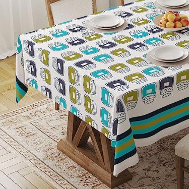 Imagem de Tiny Break Toalha de mesa 100% algodão 150 x 178 cm – estampa de capô – toalha de mesa retangular decorativa para sala de jantar, fazenda, festas, atividades ao ar livre