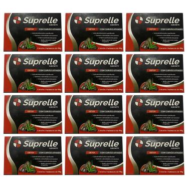 Imagem de Kit 12 Sabonete Suprelle Carvão Ativado 90G