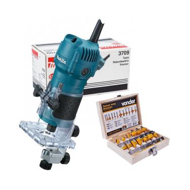 Imagem de Tupia Manual 6Mm 3709 Makita 530W + Acessórios 110V