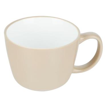 Imagem de Canecas de cerâmica 510 g, café grande de cerâmica para homens, mulheres, pai, mãe, canecas de café modernas com alça para cereal, café, suco, sopa, chá. (1, nude)