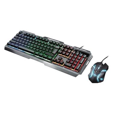 Imagem de Kit Gamer Teclado e Mouse Trust GXT845 Tural