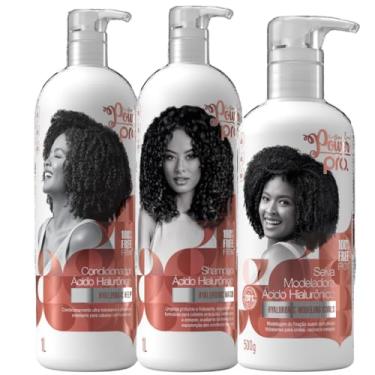 Imagem de Kit Shampoo Condicionador E Seiva Modeladora Soul Power Pro Acido Hialuronico Hidratante Vegano