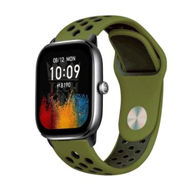 Imagem de Pulseira Furadinha Sport Amazfit Gts 4 Mini + Película 3d - TechKing, 